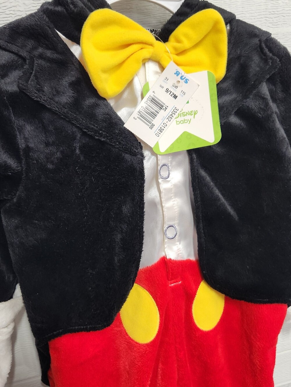 Disney Mickey Mouse Baby Costume Sz 9/12M Toys R Us Halloween - Picture 2 of 14